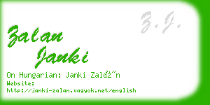 zalan janki business card